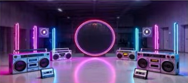 Retro 80s Neon Night
