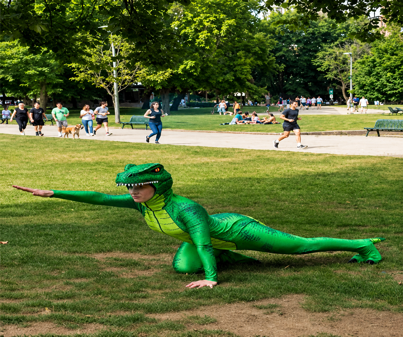 Costumed Rollerbladers